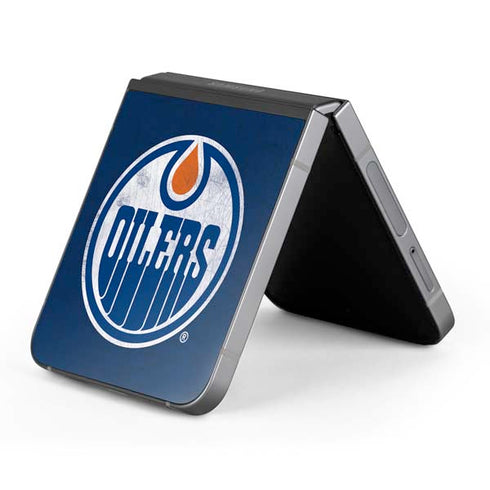 NHL Edmonton Oilers Distressed Galaxy Z Flip6 Skin
